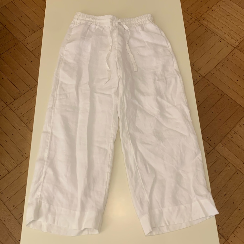 J. Crew Wide-Leg Seaside Pant in Linen, XS